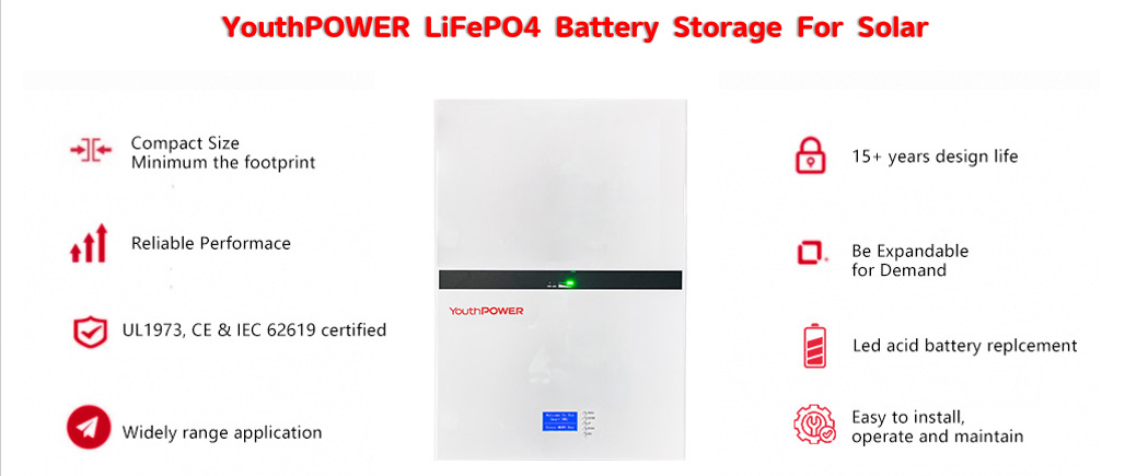 youthpower lifepo4 solar battery